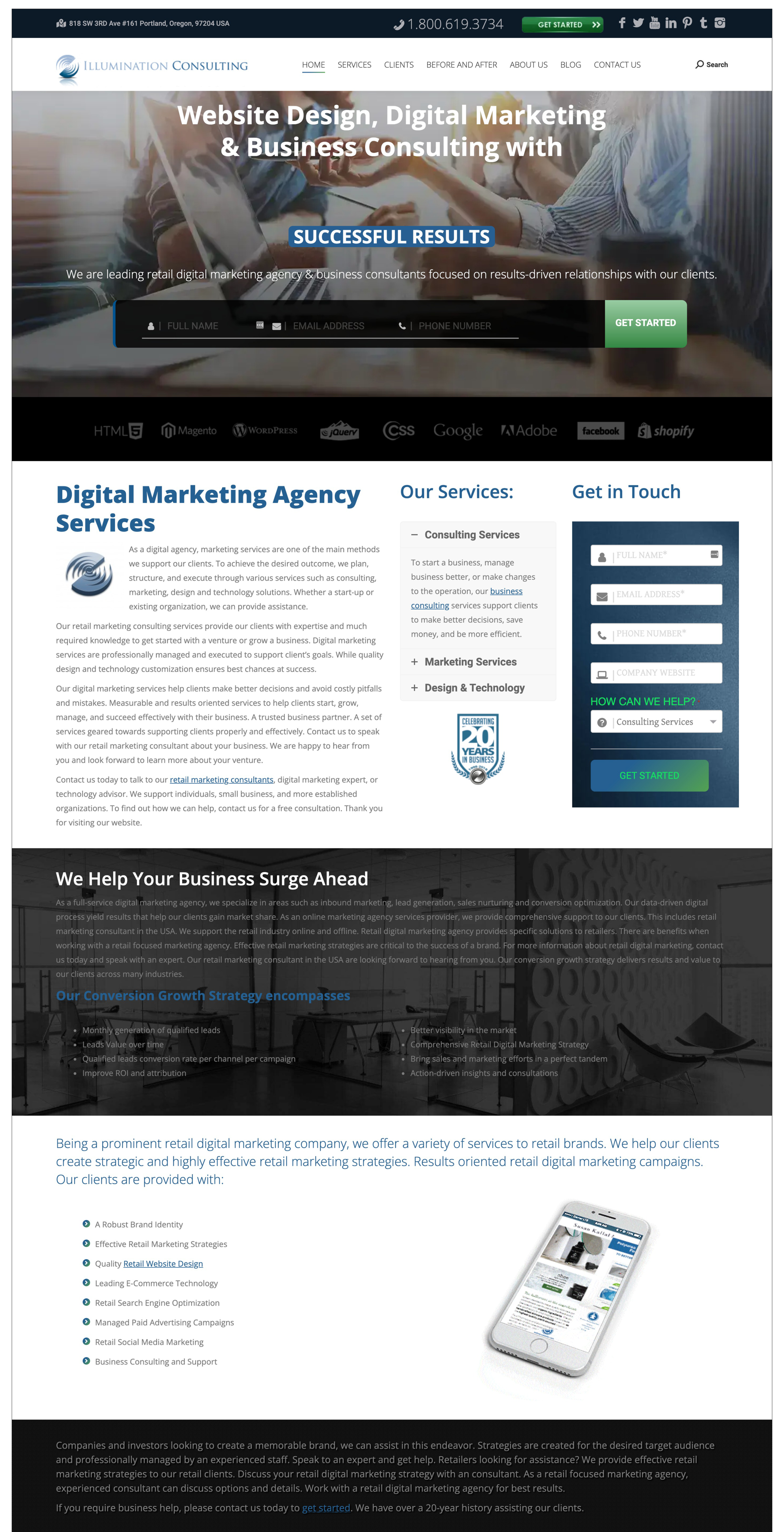 éclairage consultant trop de texte 1 Image of too much text on homepage