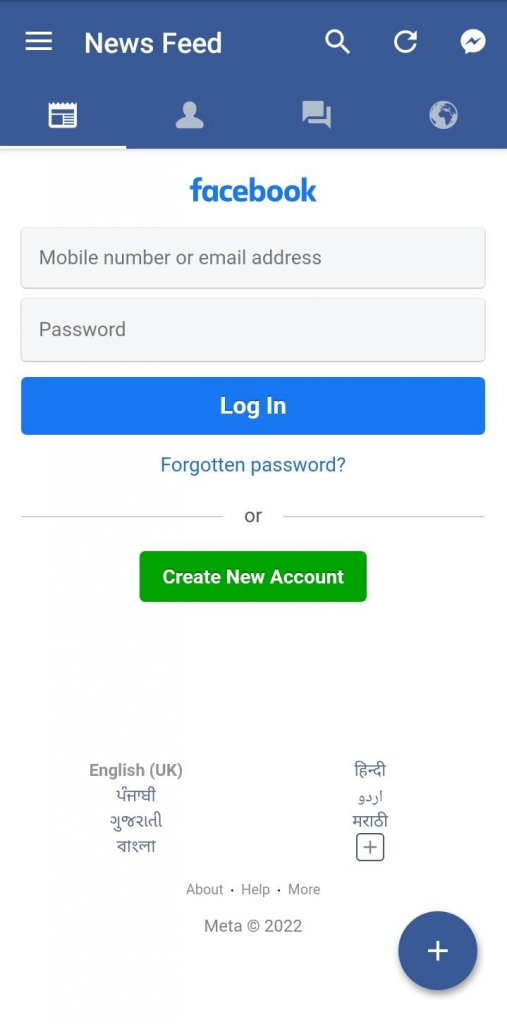 Facebookタッチを実行する Run Facebook Touch