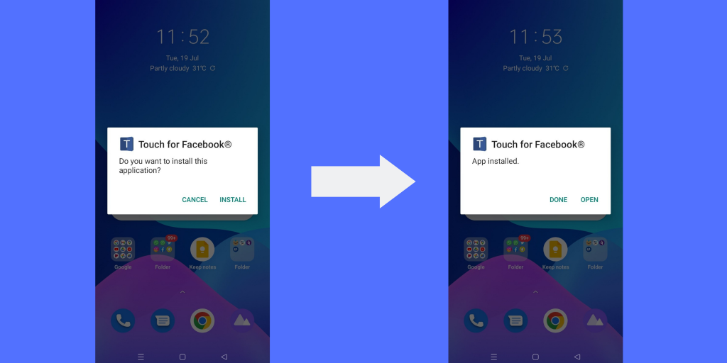 Facebookタッチをインストールする Install Facebook Touch