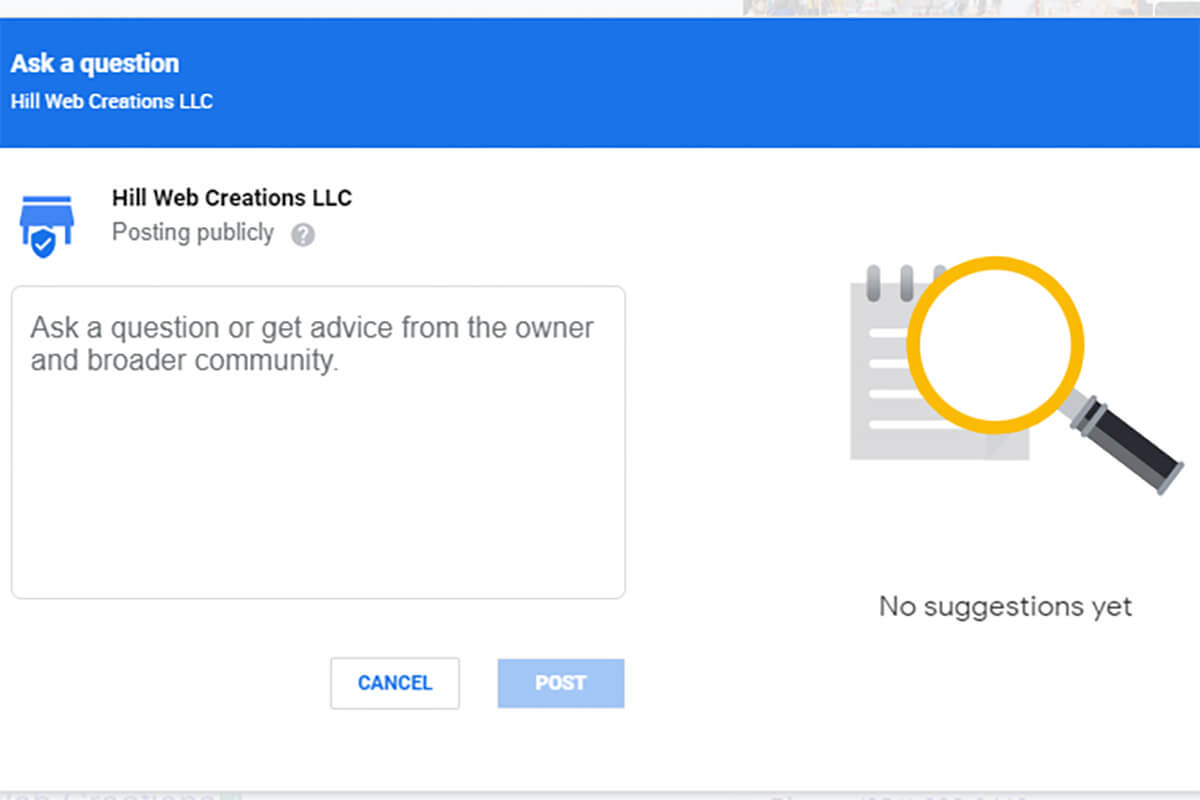 パソコンで Google マイ ビジネスによくある質問を追加する方法