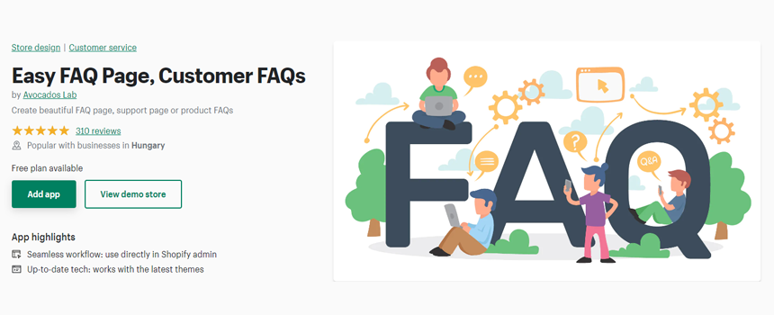 Page FAQ facile, FAQ client Easy FAQ Page, Customer FAQs