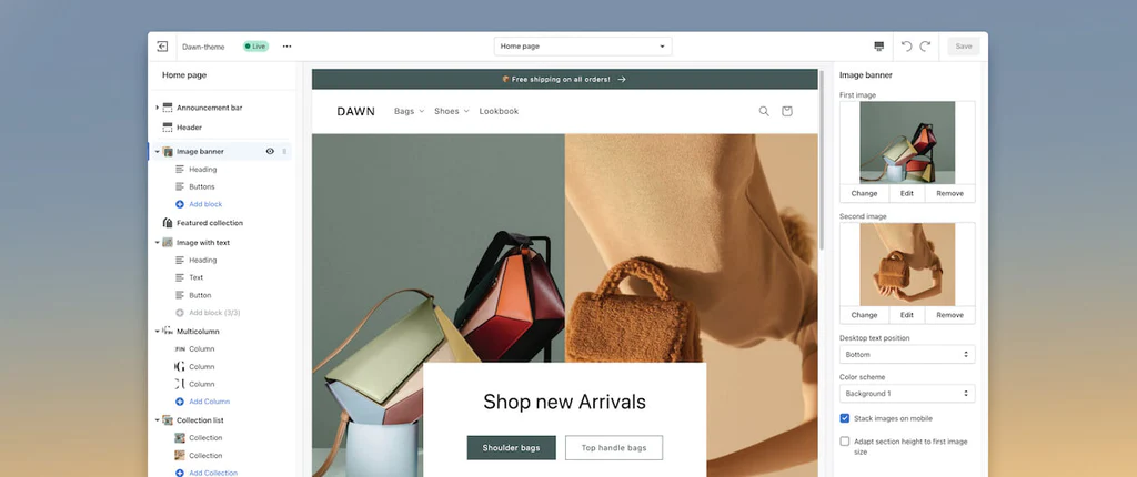 Shopify olarak duyurulan Shopify 2'nin ekran görüntüsü.