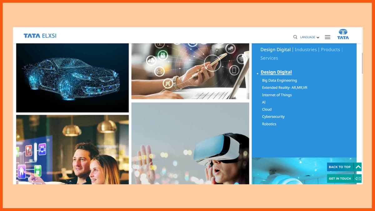 TATA ELXSI- Top AR Startup na Índia