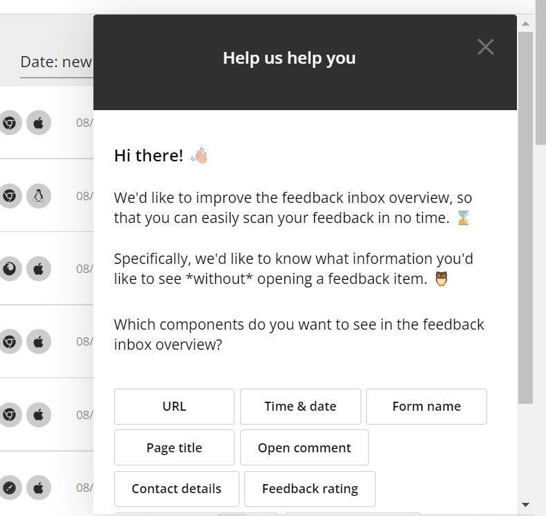 Feedback do recurso