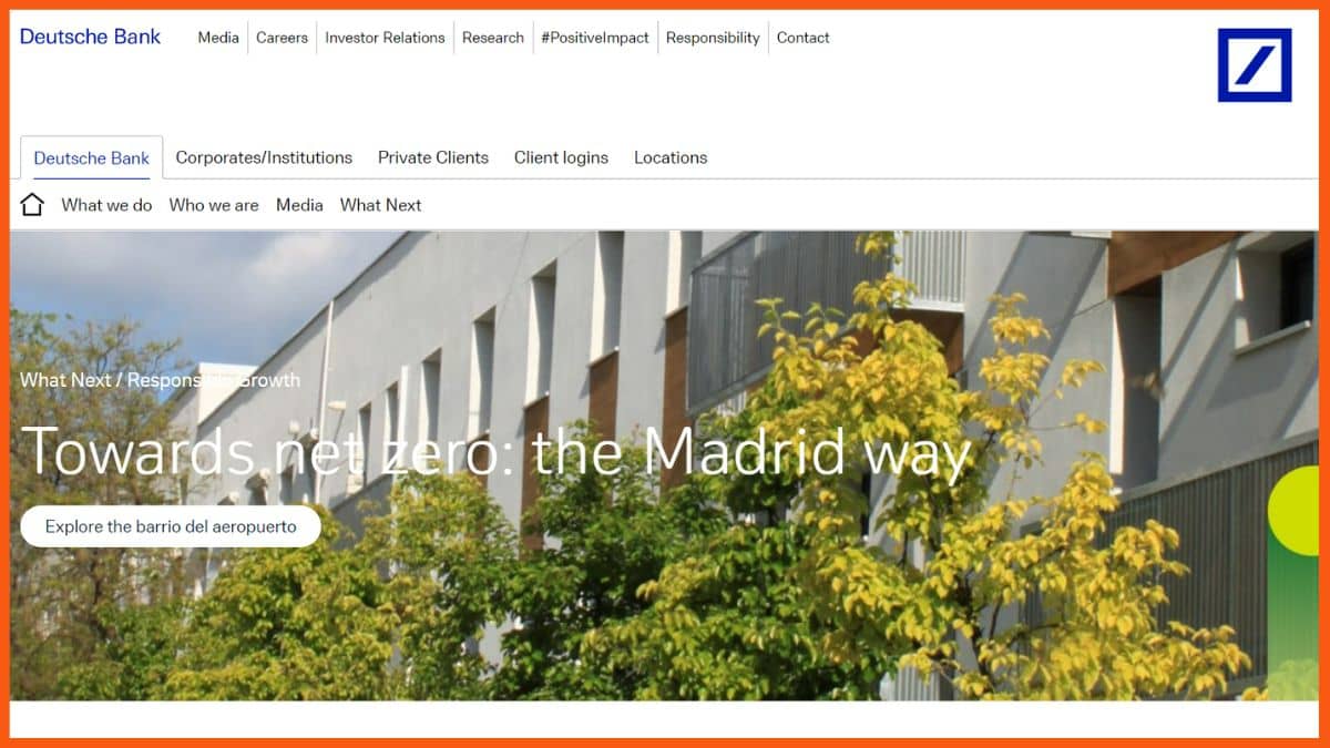 Site do Deutsche Bank AG