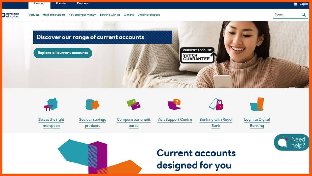 Site do Royal Bank of Scotland Plc