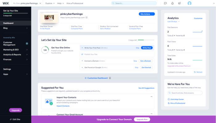 wix-admin-dashboard