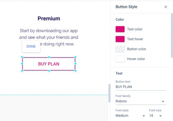 Controale de personalizare Instapage