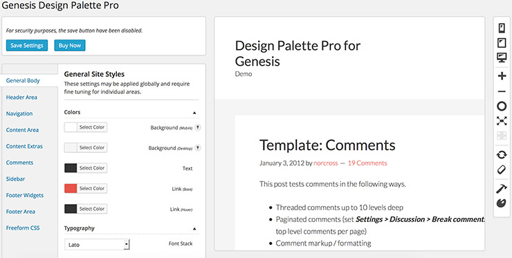 Revizuirea temelor Genezei 3 genesis design palette pro plugin