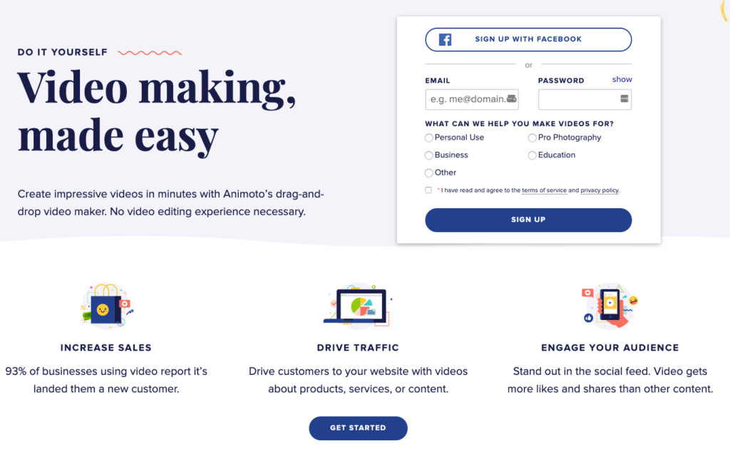 20 melhores ferramentas de marketing de vídeo 2020 9 animoto video marketing tools for bloggers and vloggers