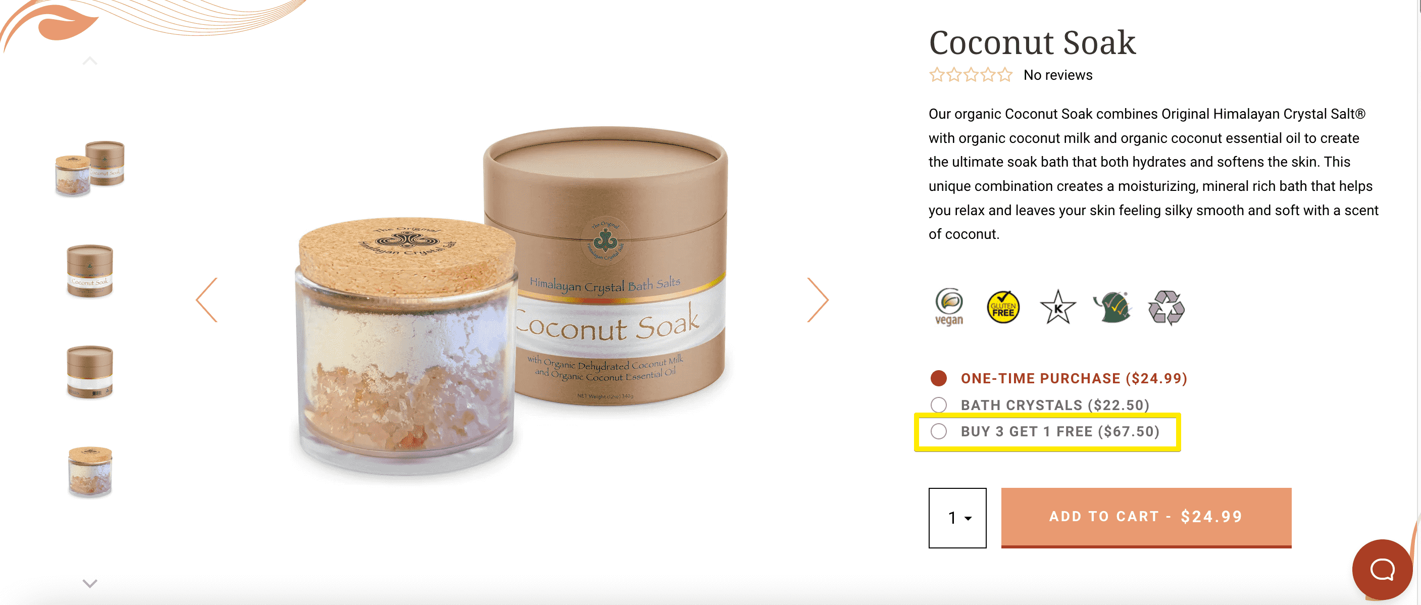 Esempio di bundle BOGO