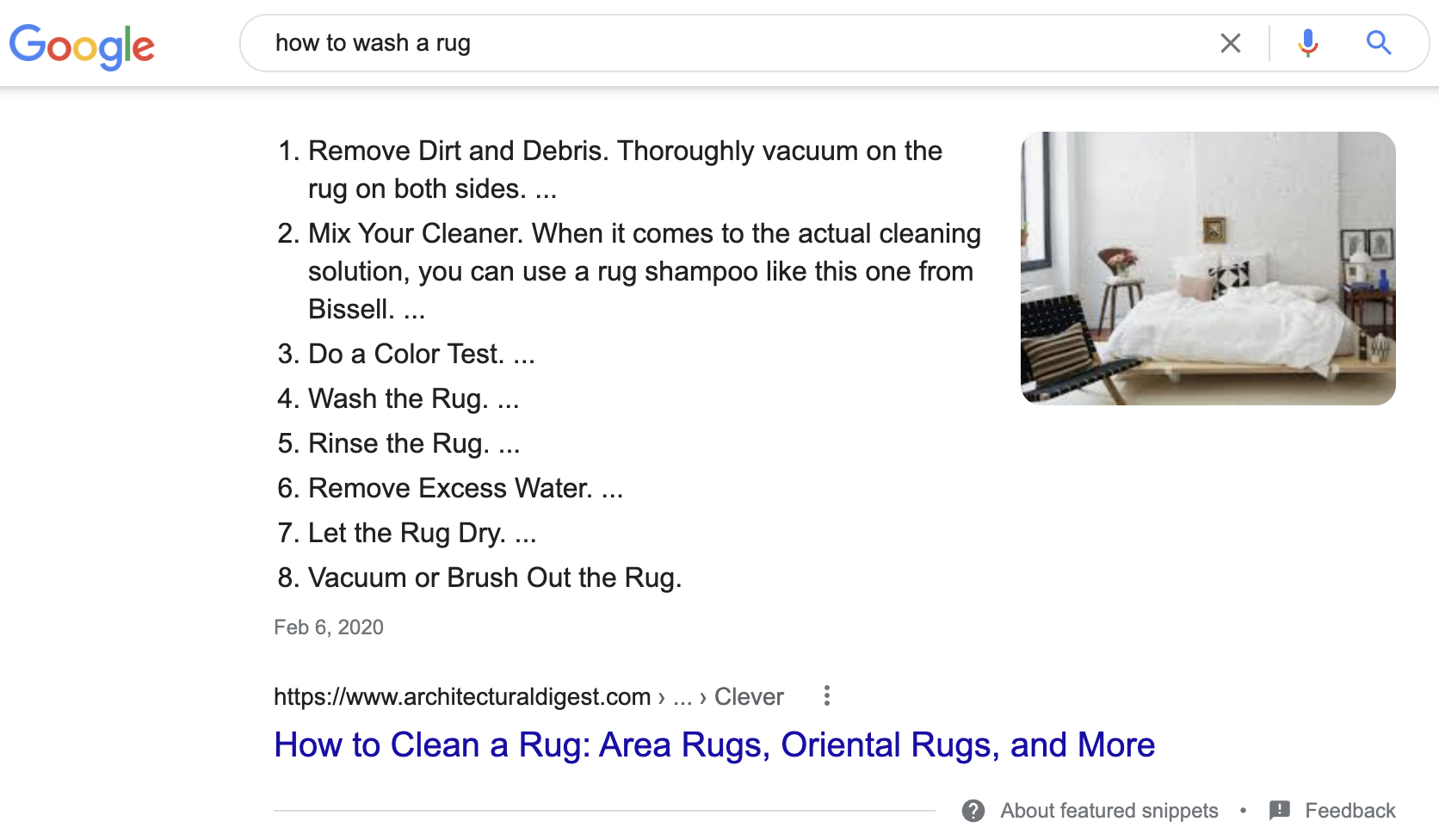 Featured Snippet-Screenshot in SERP