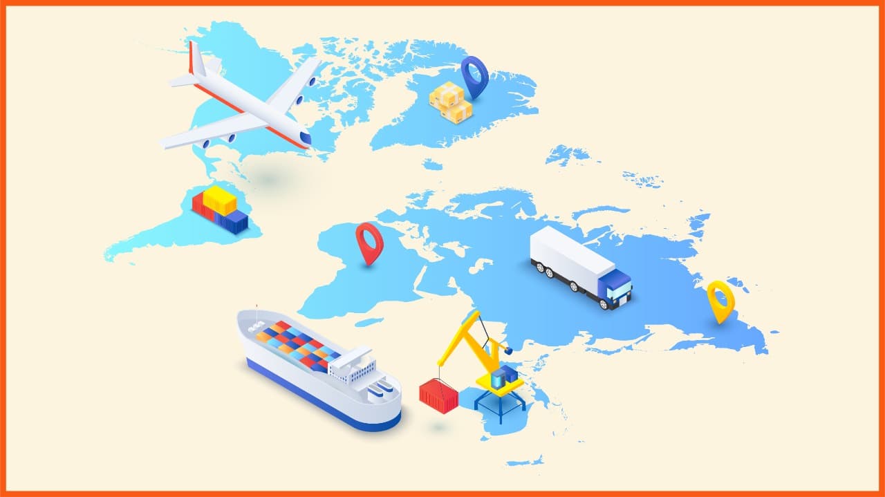 Différentes options de livraison d'expédition internationale