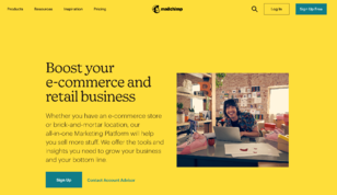 interfaccia utente web di mailchimp