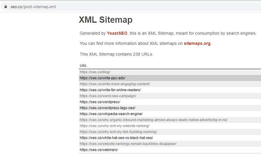 mapa do site seo para iniciantes