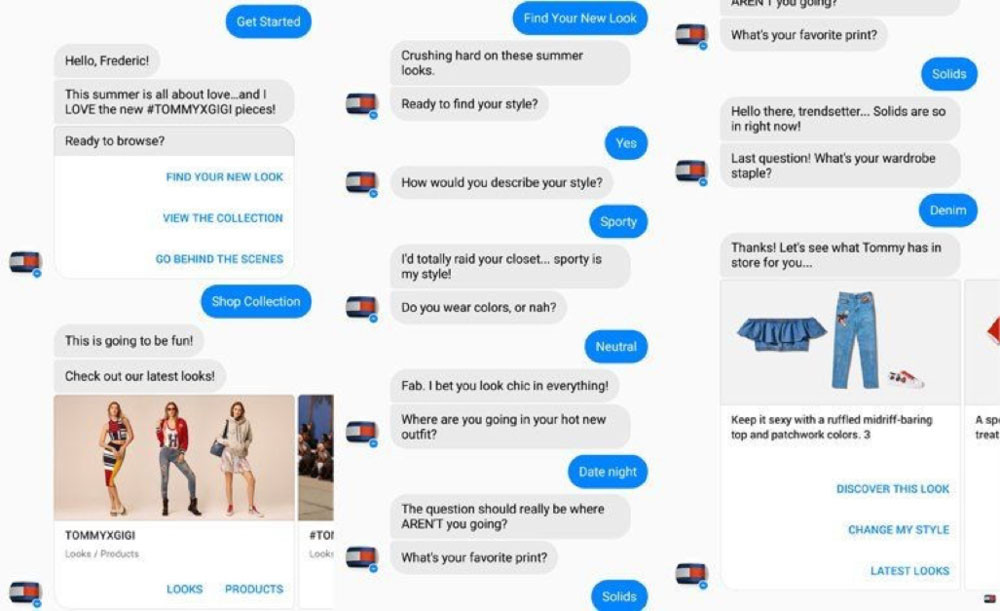 如何開設在線服裝店 - Tommy Hilfiger Bot