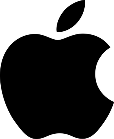 durchgehend schwarzes Apple-Logo im Jahr 1998