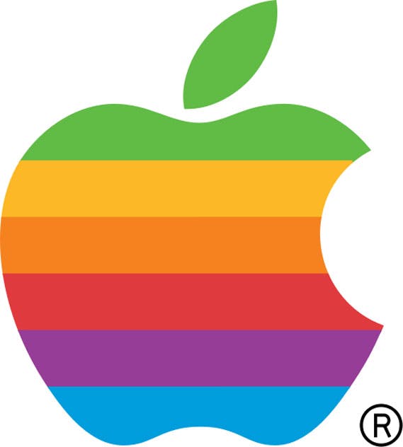 Apple-Regenbogenlogo im Jahr 1984