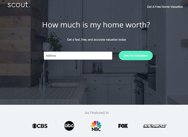 หน้า Landing Page ของ trustscout
