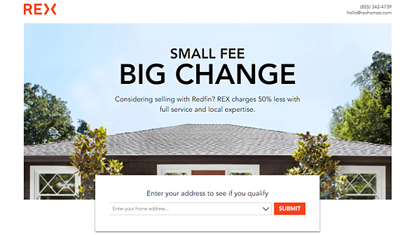 หน้า Landing Page เร็กซ์