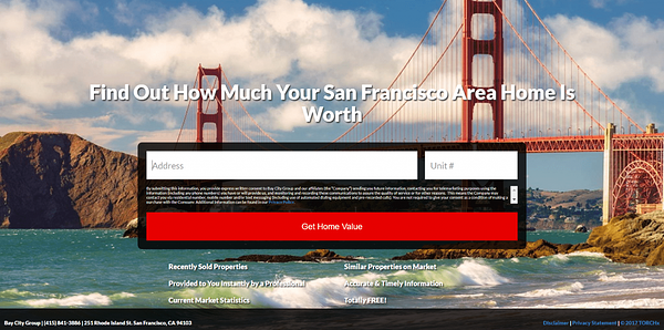 หน้า Landing Page ของกลุ่มเมืองเบย์