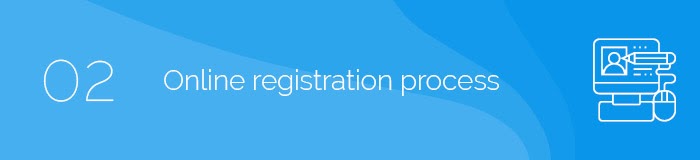 proceso de registro en línea