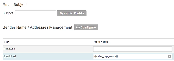 nome do remetente do e-mail