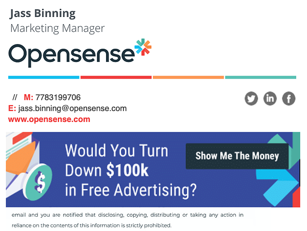 opensense メール署名バナー 100k 無料広告