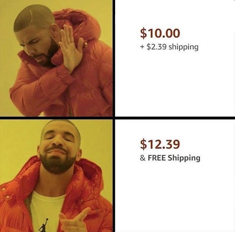 Meme di spedizione gratuito