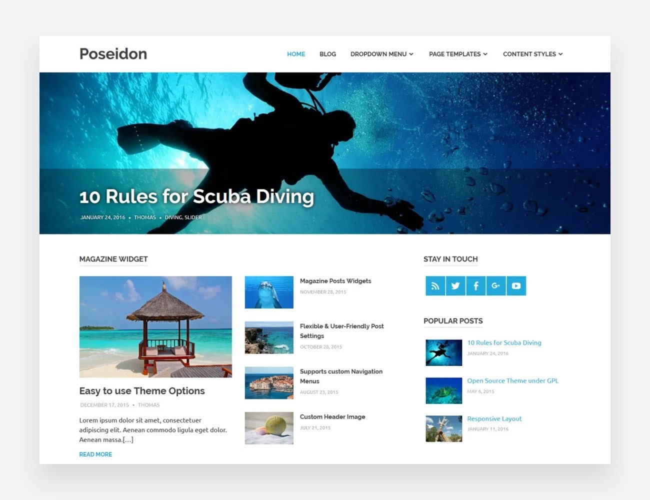 Temi WordPress gratuiti di Poseidon per scrittori