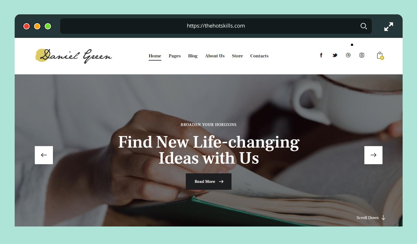 Blog per scrittori e giornalisti con il tema WordPress della libreria