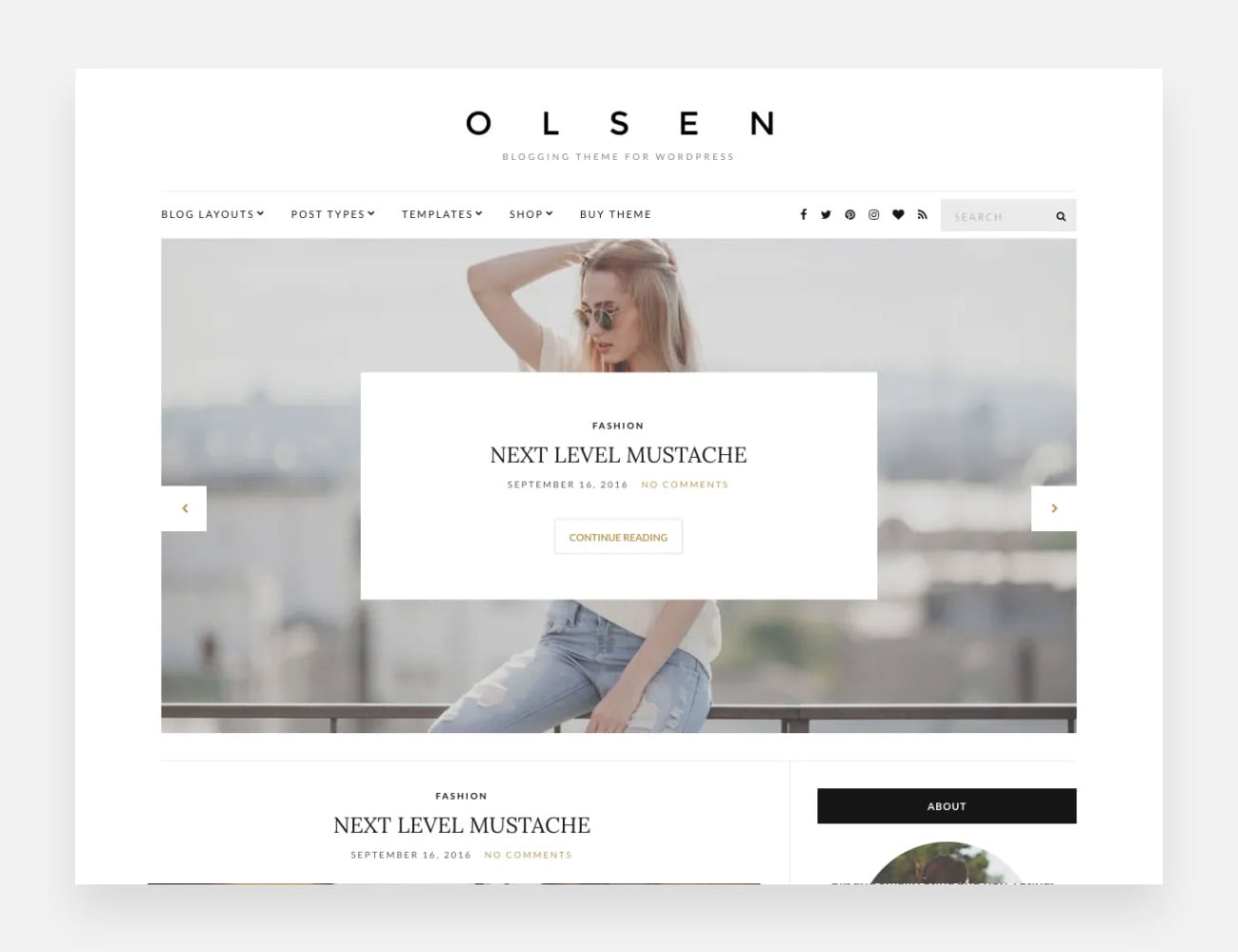 Temi WordPress gratuiti per scrittori Olsen-Light