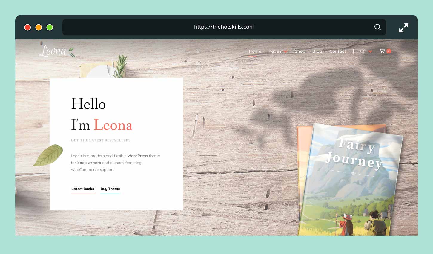 Leona - Tema WordPress per scrittori e autori di libri