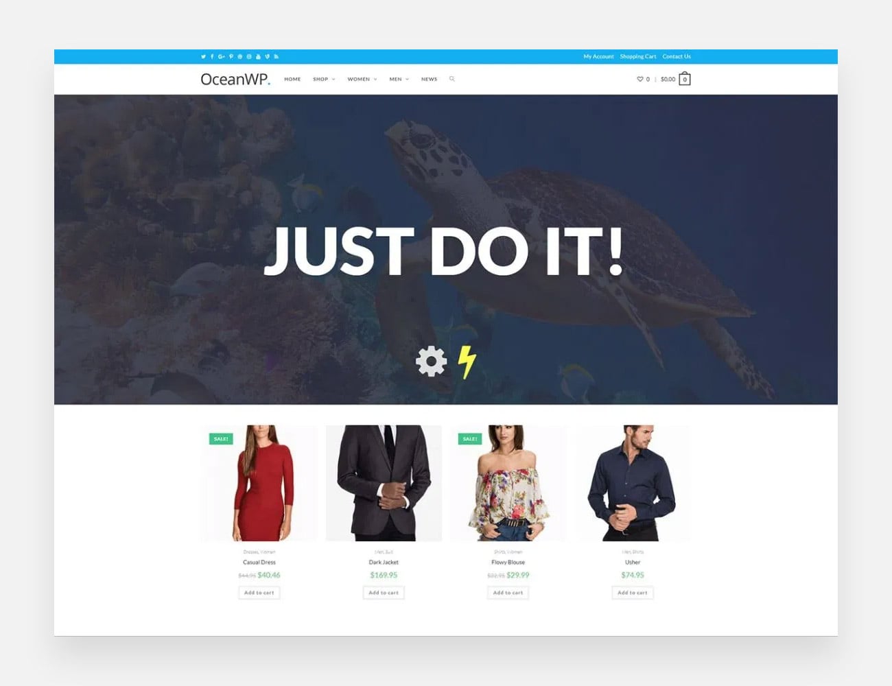 Temi WordPress gratuiti OceanWP per scrittori