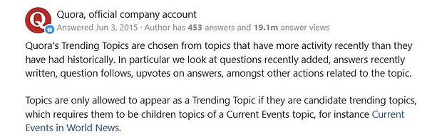 tendências de quora