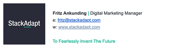 stackadapt 电子邮件签名