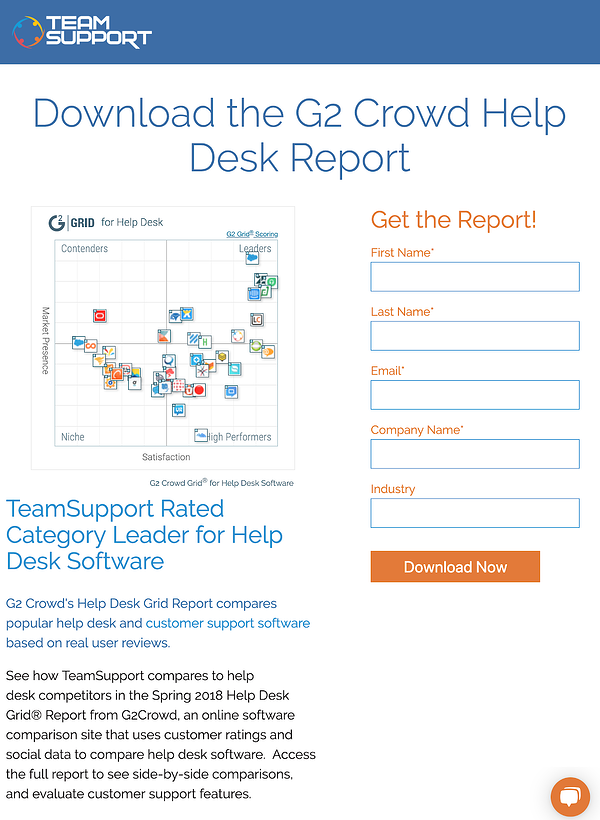 teamsupport 帮助台网格报告
