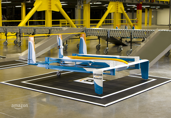 remetente de drone da Amazon