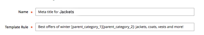 Metadati per le categorie in Magento 2
