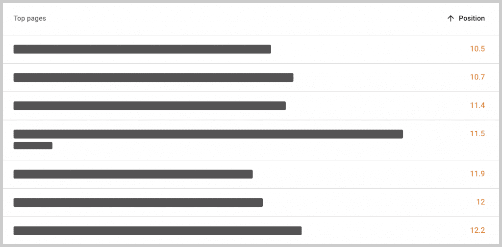 captura de pantalla de Google Search Console