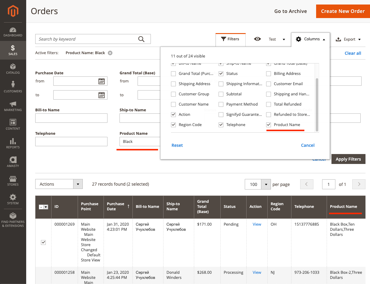 ?? Jak dodać kolumnę z filtrem do siatki zamówień Magento 2? | MageWorx Magento Blog