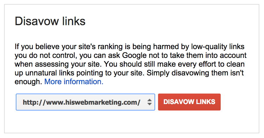 dezavuare link-uri