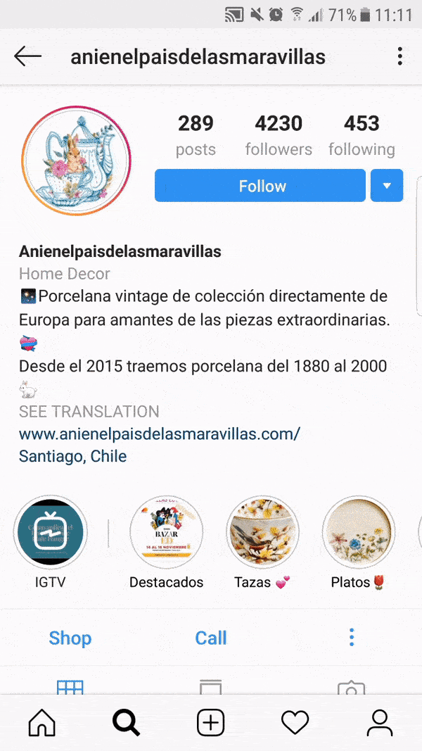 优化的 Instagram 购物演示