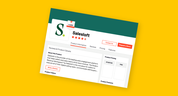 Fiche produit Salesloft G2