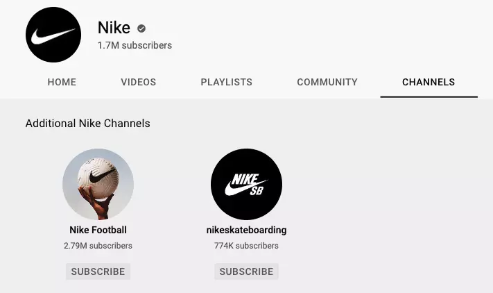 YouTube의 나이키 Nike on YouTube