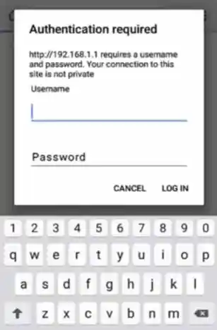 Ingrese el nombre de usuario y la contraseña para la autenticación requerida en la aplicación de la página de configuración del enrutador para encontrar la contraseña wifi en el teléfono cuando esté conectado