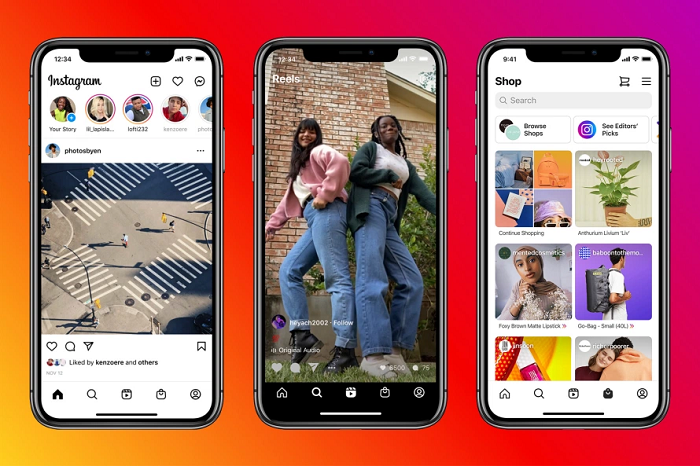 Instagram Reels und Shops Tabs