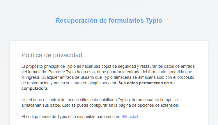 Estensione per il recupero del modulo Typio