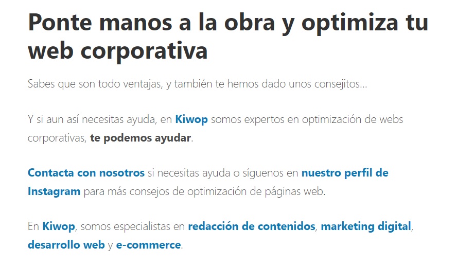 exemplu kiwop promovând produse pe blog