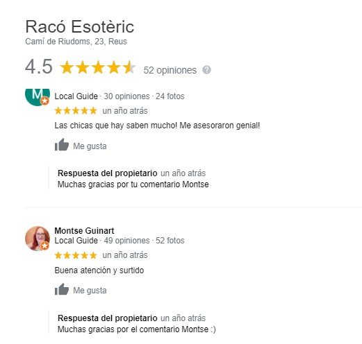 Google에 대한 리뷰 마이 비즈니스 raco esoteric